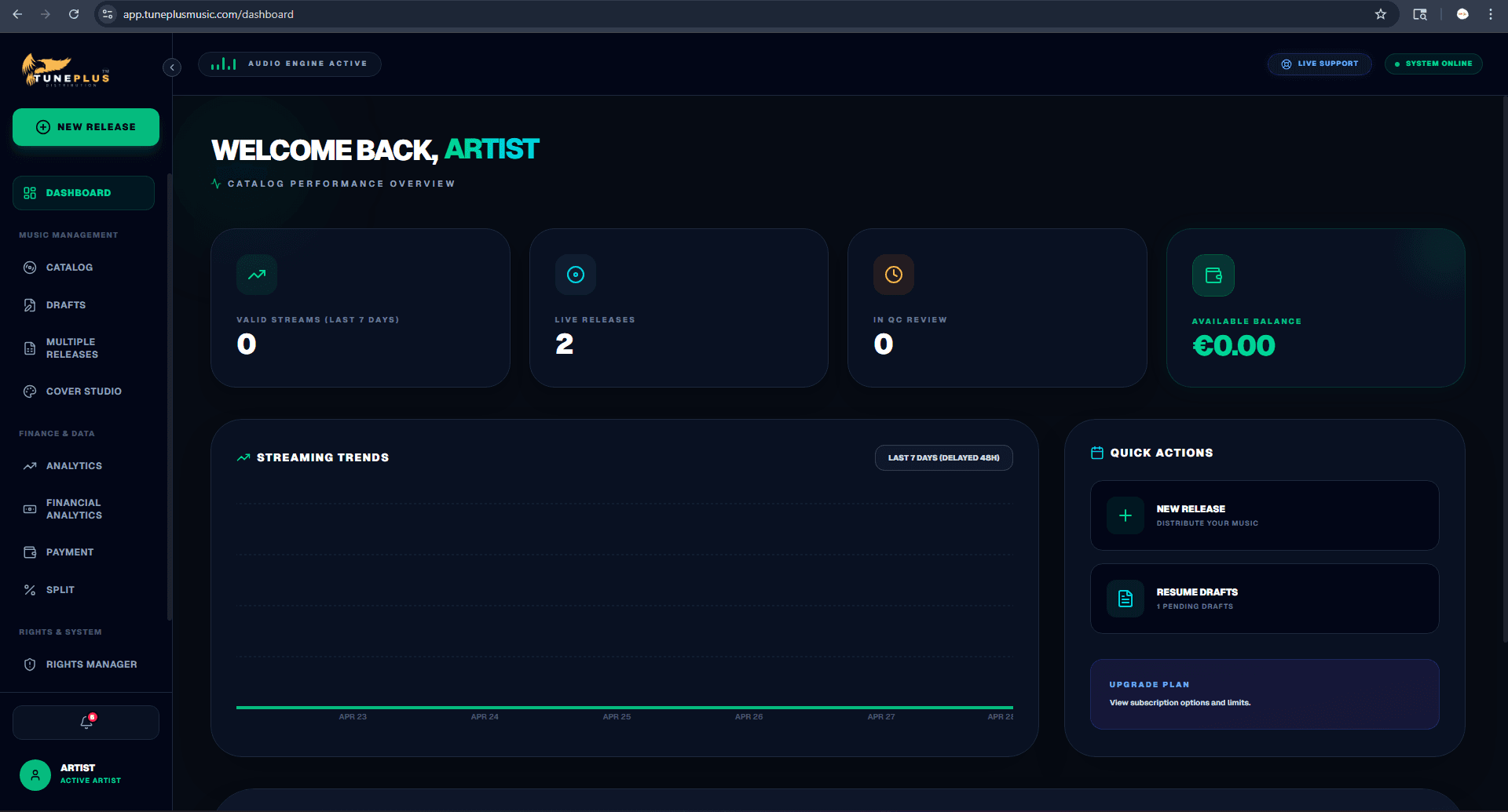 TunePlus Dashboard